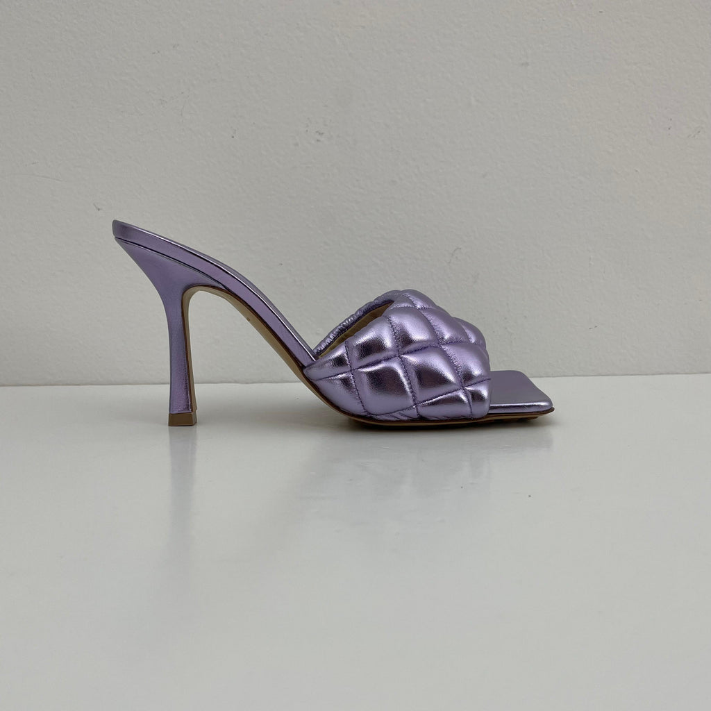 Bottega Veneta Lido Tacones Lila Metálico