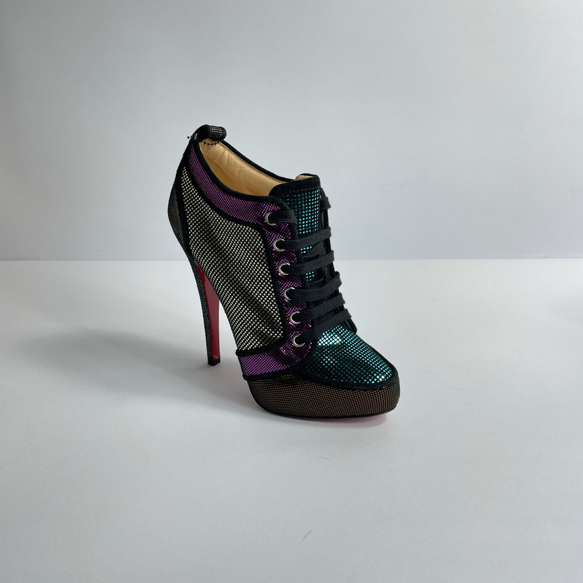 Christian Louboutin Platform Sequin Booties