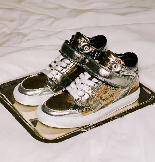 Zadig & Voltaire Mid Flash Vintage Metallic Sneakers