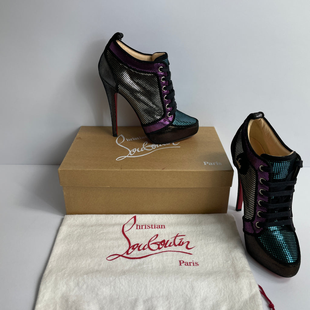 Christian Louboutin Platform Sequin Booties