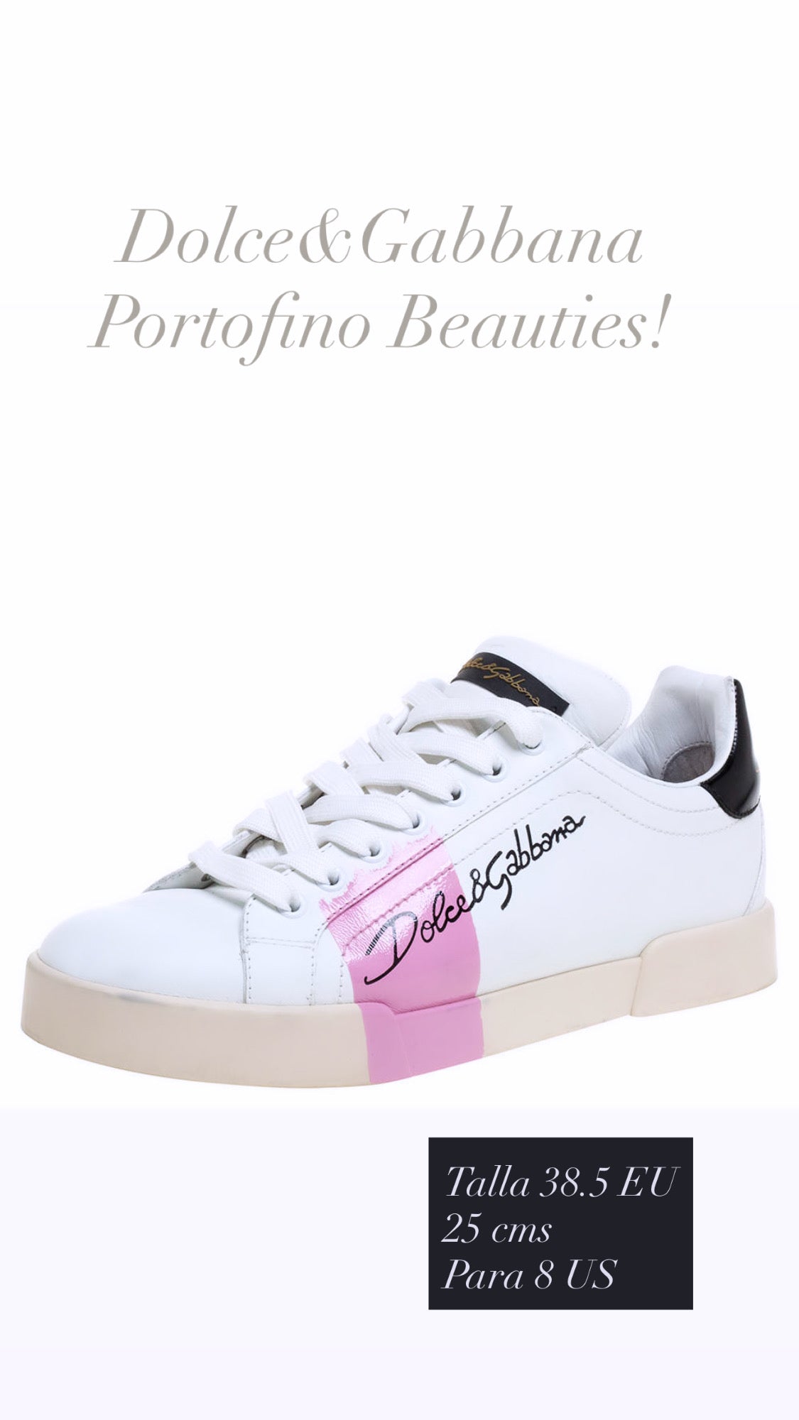 Sneakers Blancos con Franja Rosada