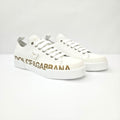 Dolce & Gabbana Portofino Sneakers blancos con dorado