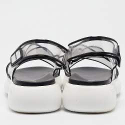 Sandalias Transparentes con Suela Blanca