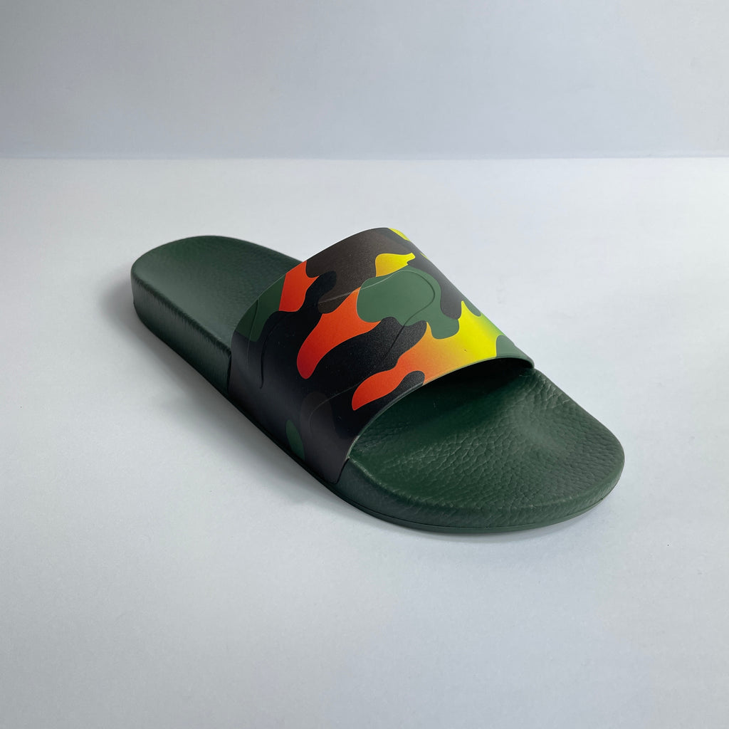 Valentino Garavani Camouflage Rainbow Slides