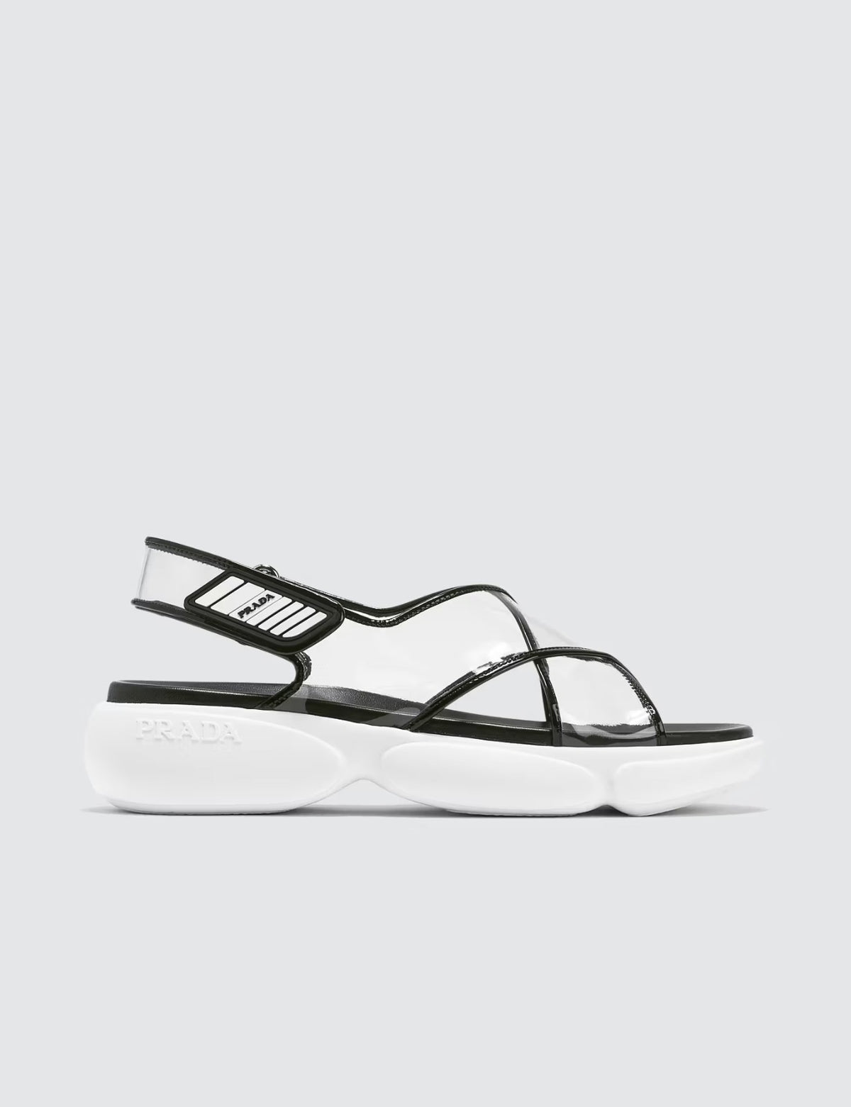 Sandalias Transparentes con Suela Blanca