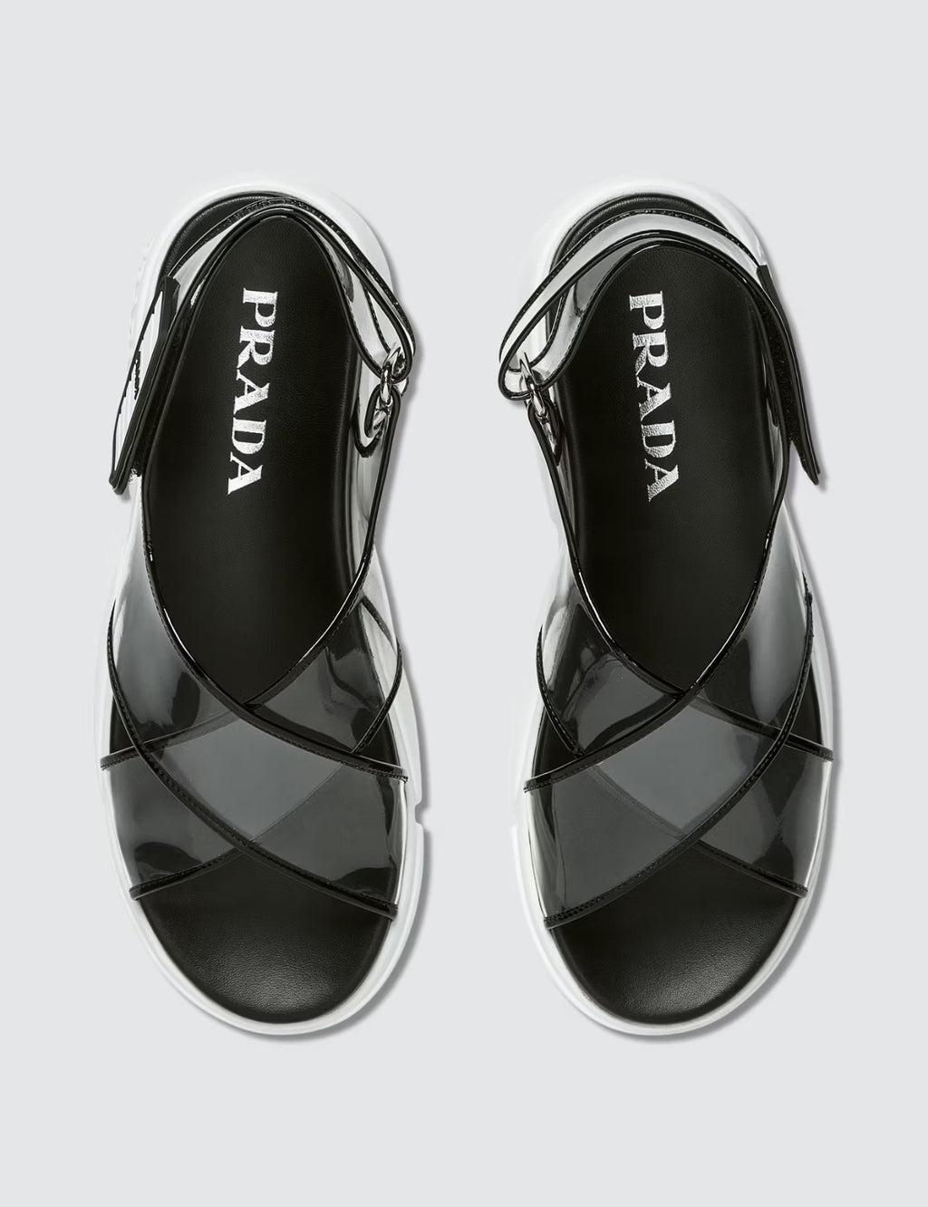 Prada Sandalias Transparentes