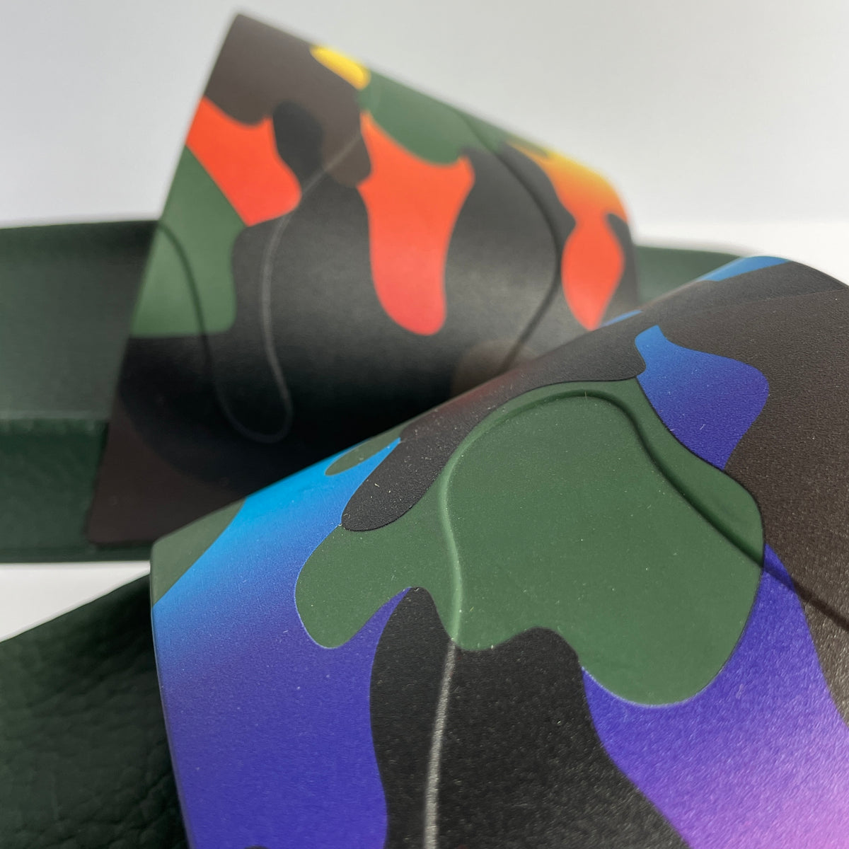 Valentino Garavani Camouflage Rainbow Slides