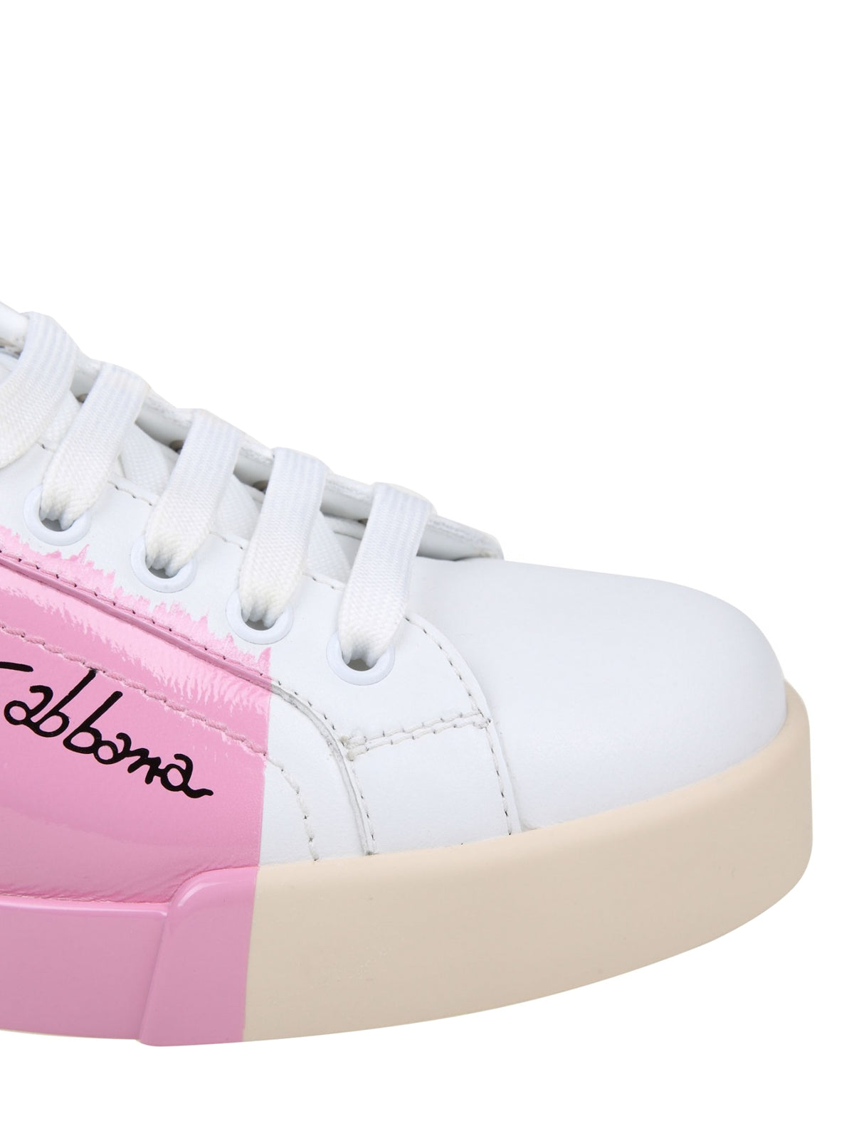 Sneakers Blancos con Franja Rosada