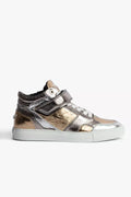 Zadig & Voltaire Mid Flash Vintage Metallic Sneakers
