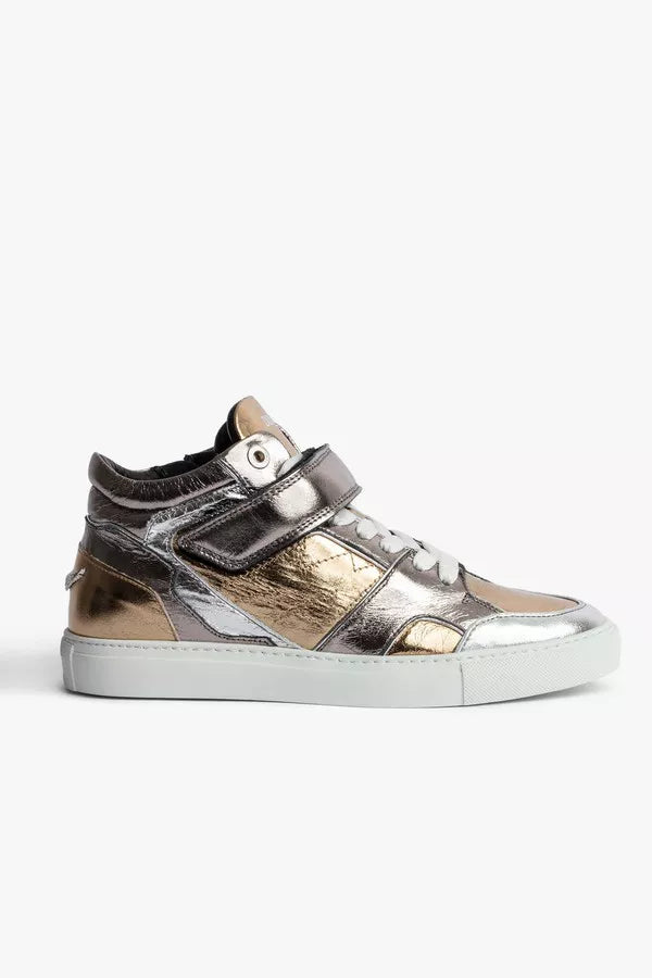Zadig & Voltaire Mid Flash Vintage Metallic Sneakers