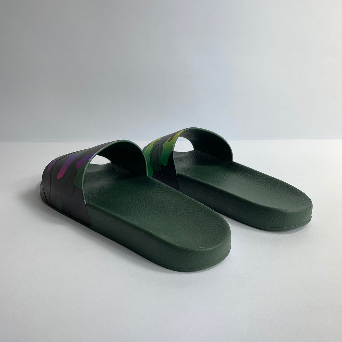 Valentino Garavani Camouflage Rainbow Slides