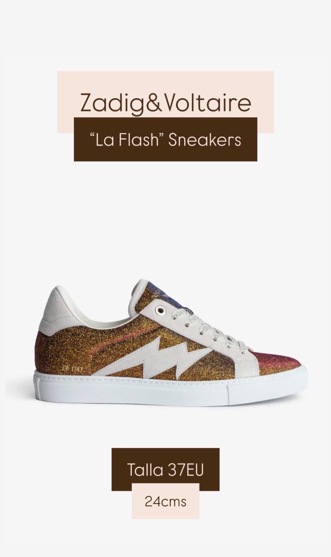 Zadig&Voltaire La Flash Holographic Sneakers