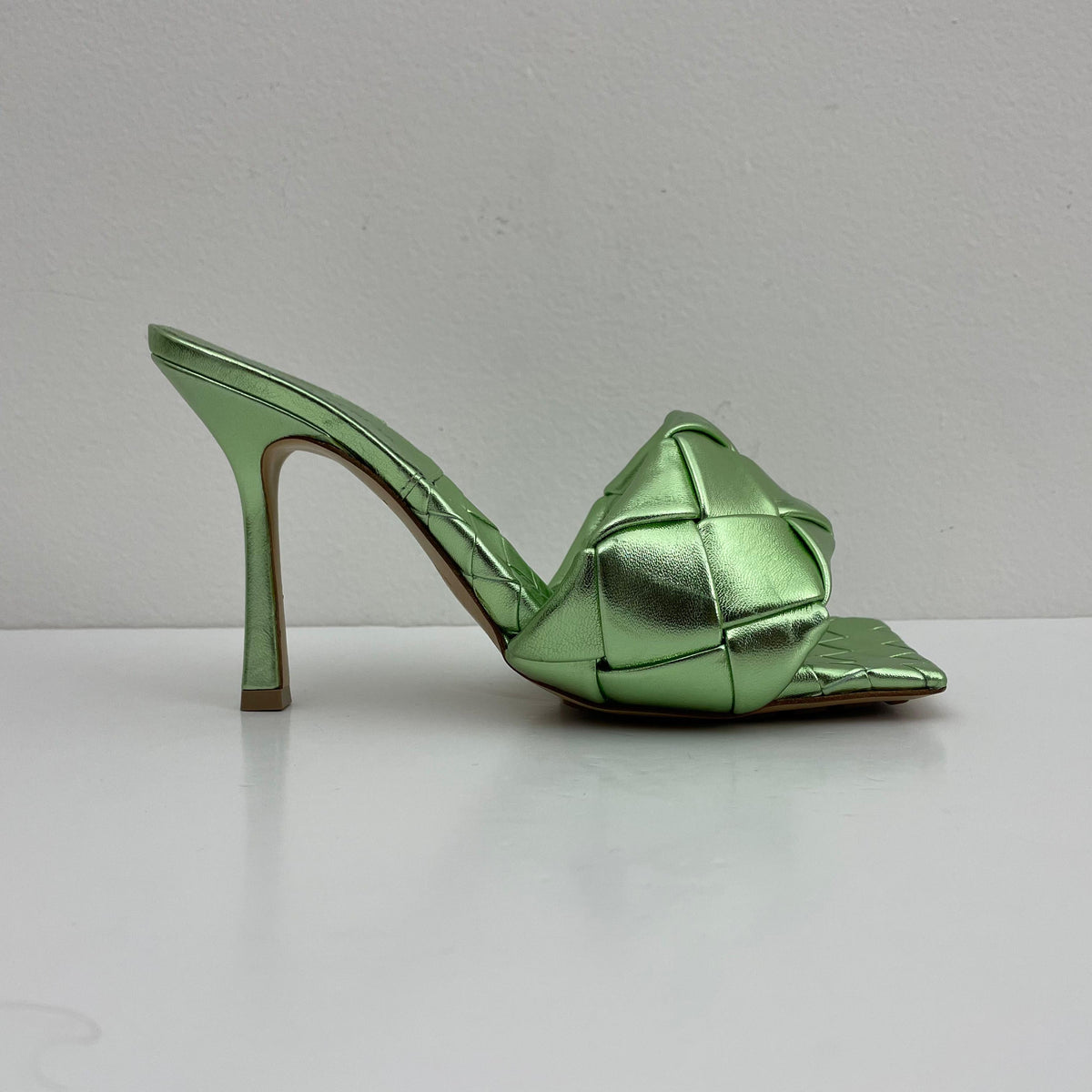 Bottega Veneta Lido Tacones Verde Esmeralda