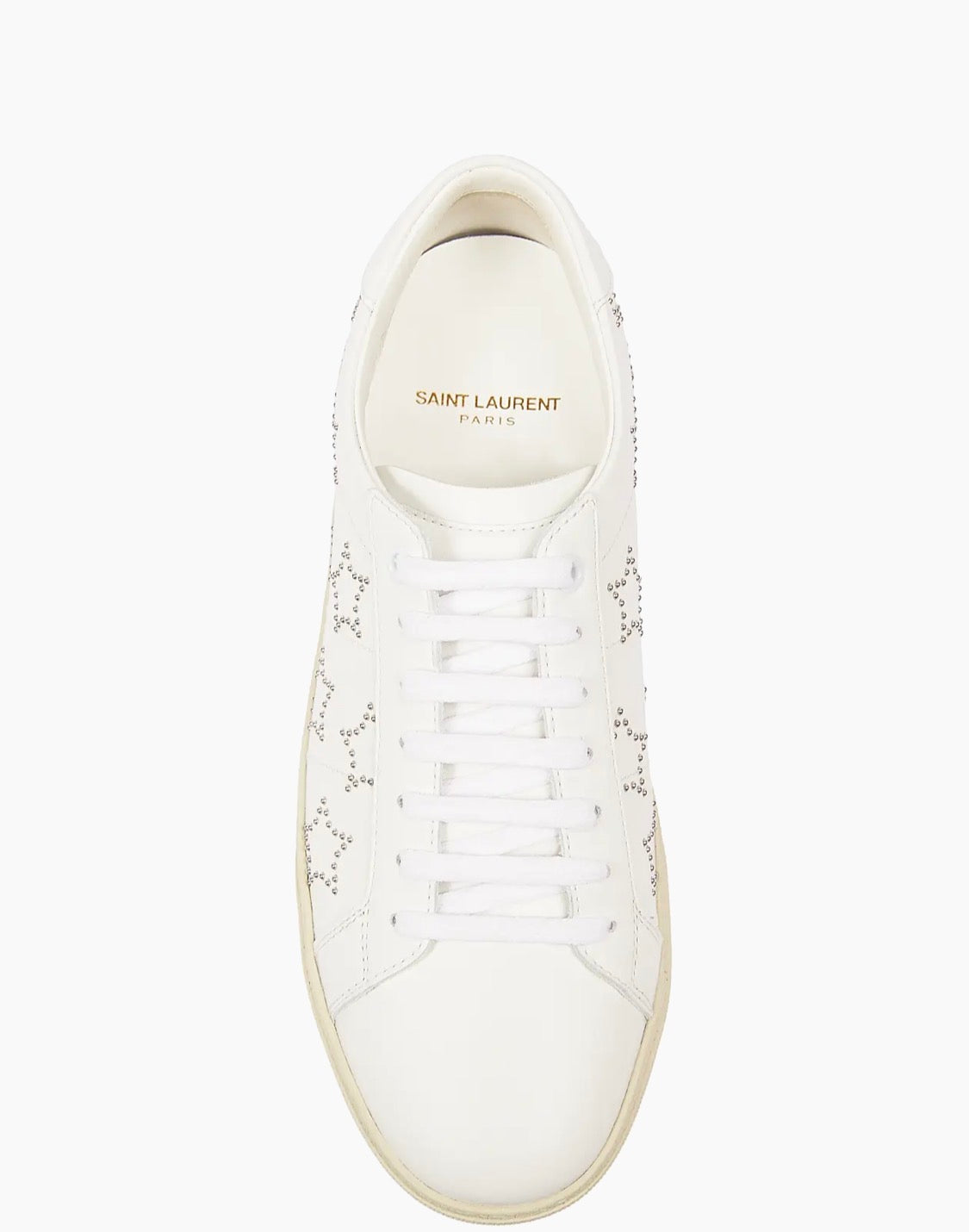 Saint Laurent Dotted Stars White Sneakers