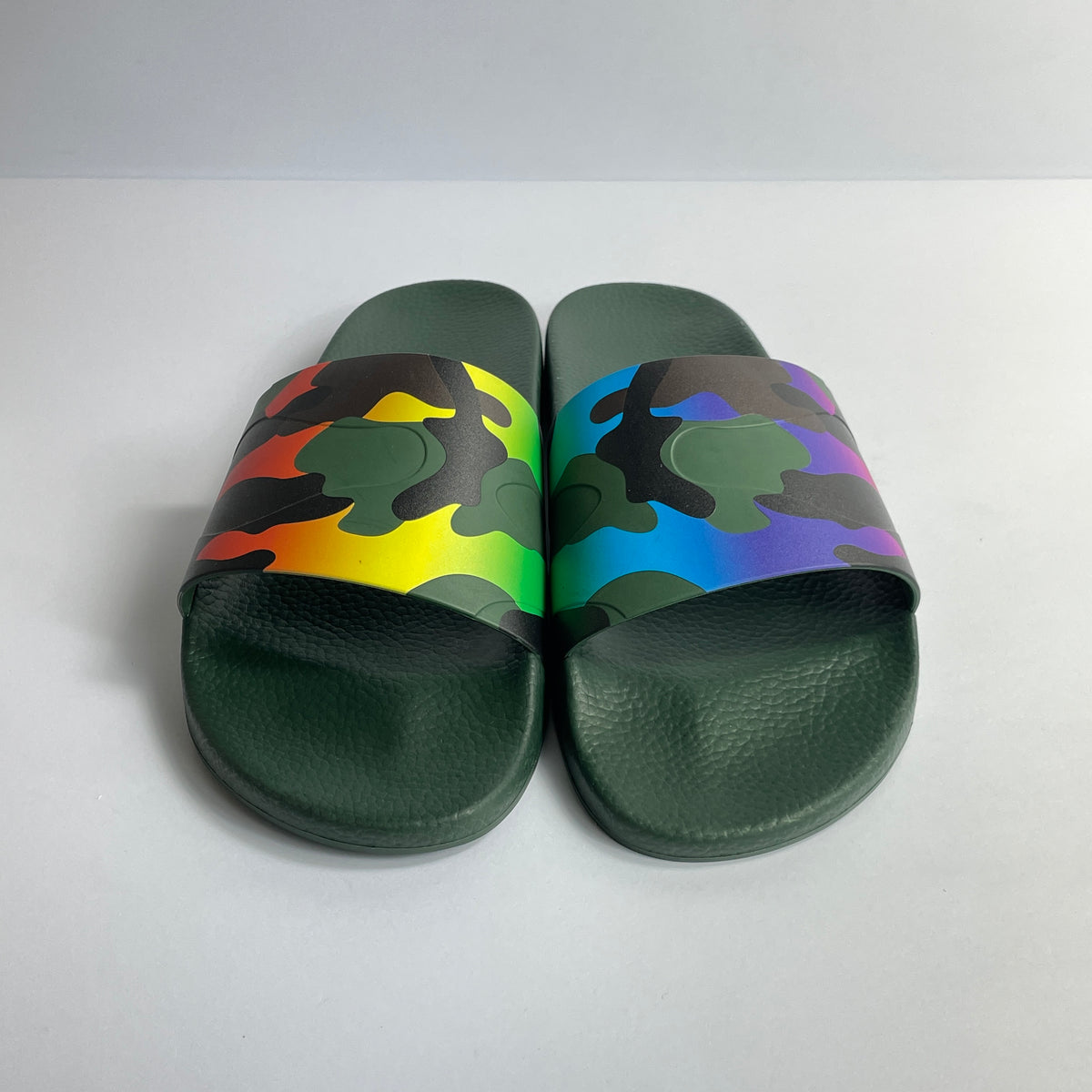 Valentino Garavani Camouflage Rainbow Slides