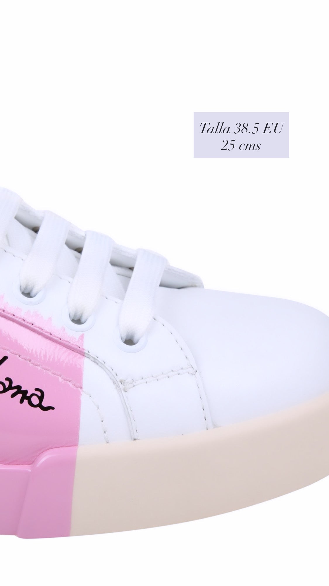 Sneakers Blancos con Franja Rosada