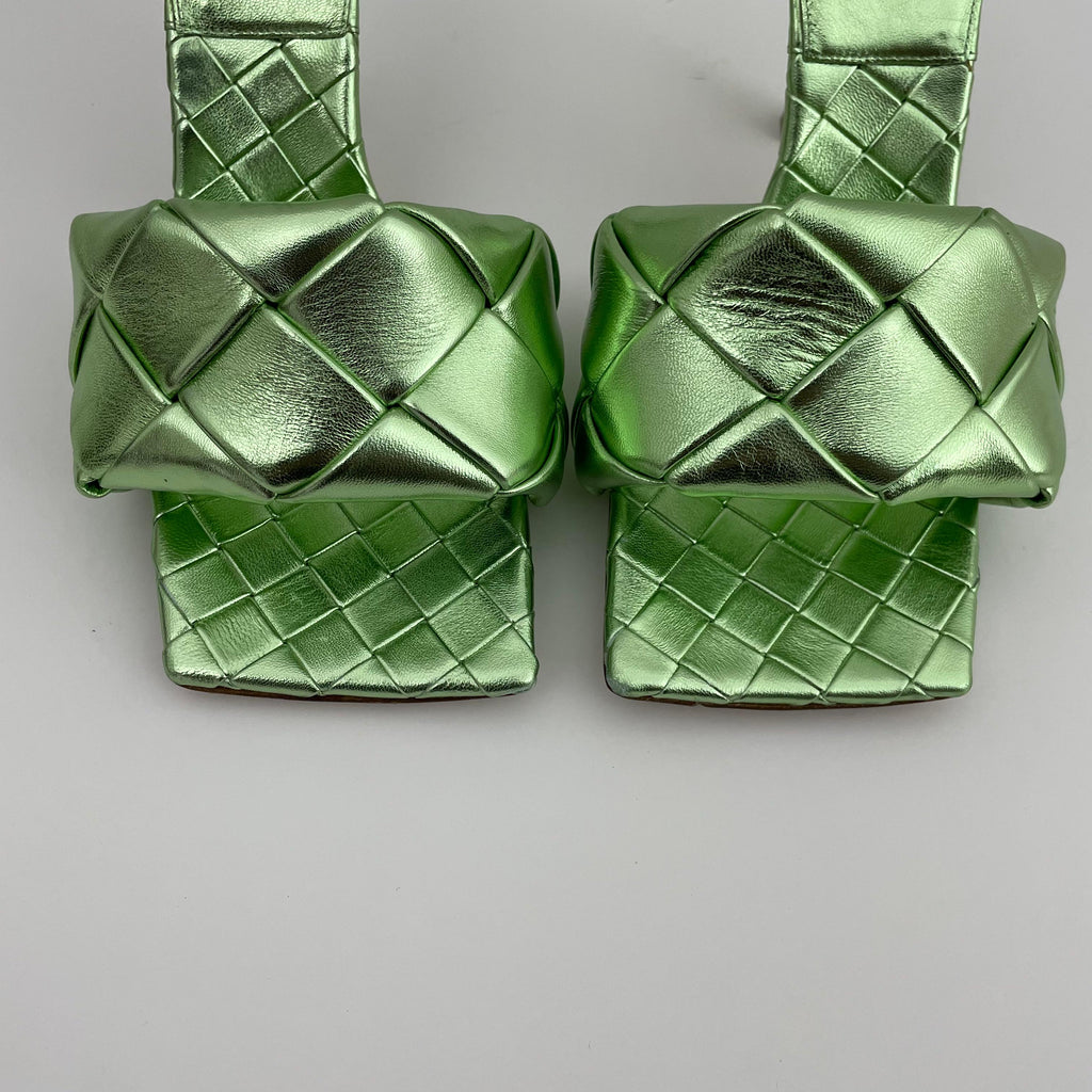 Bottega Veneta Lido Tacones Verde Esmeralda