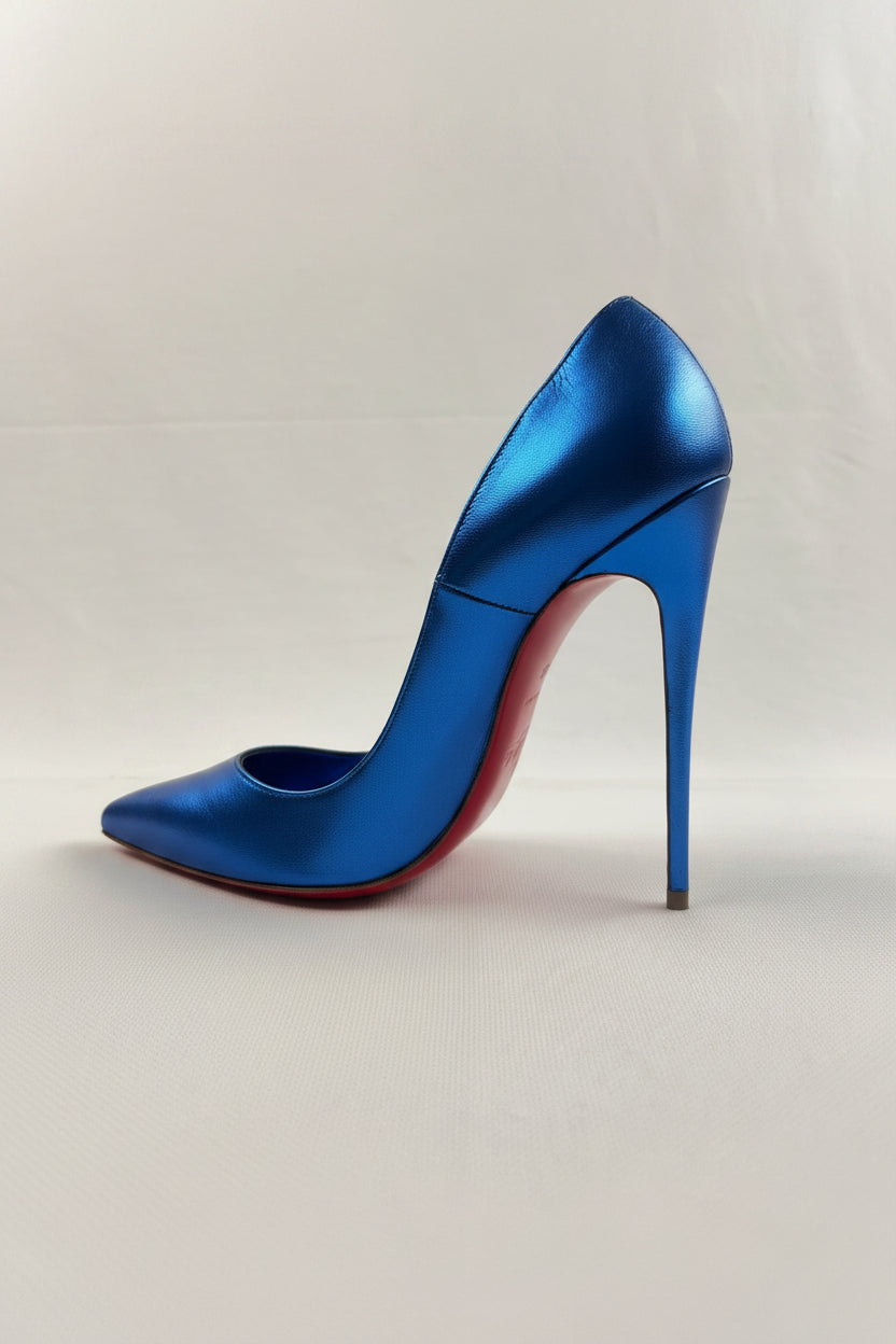 So Kate Metallic Blue 100mm Pumps