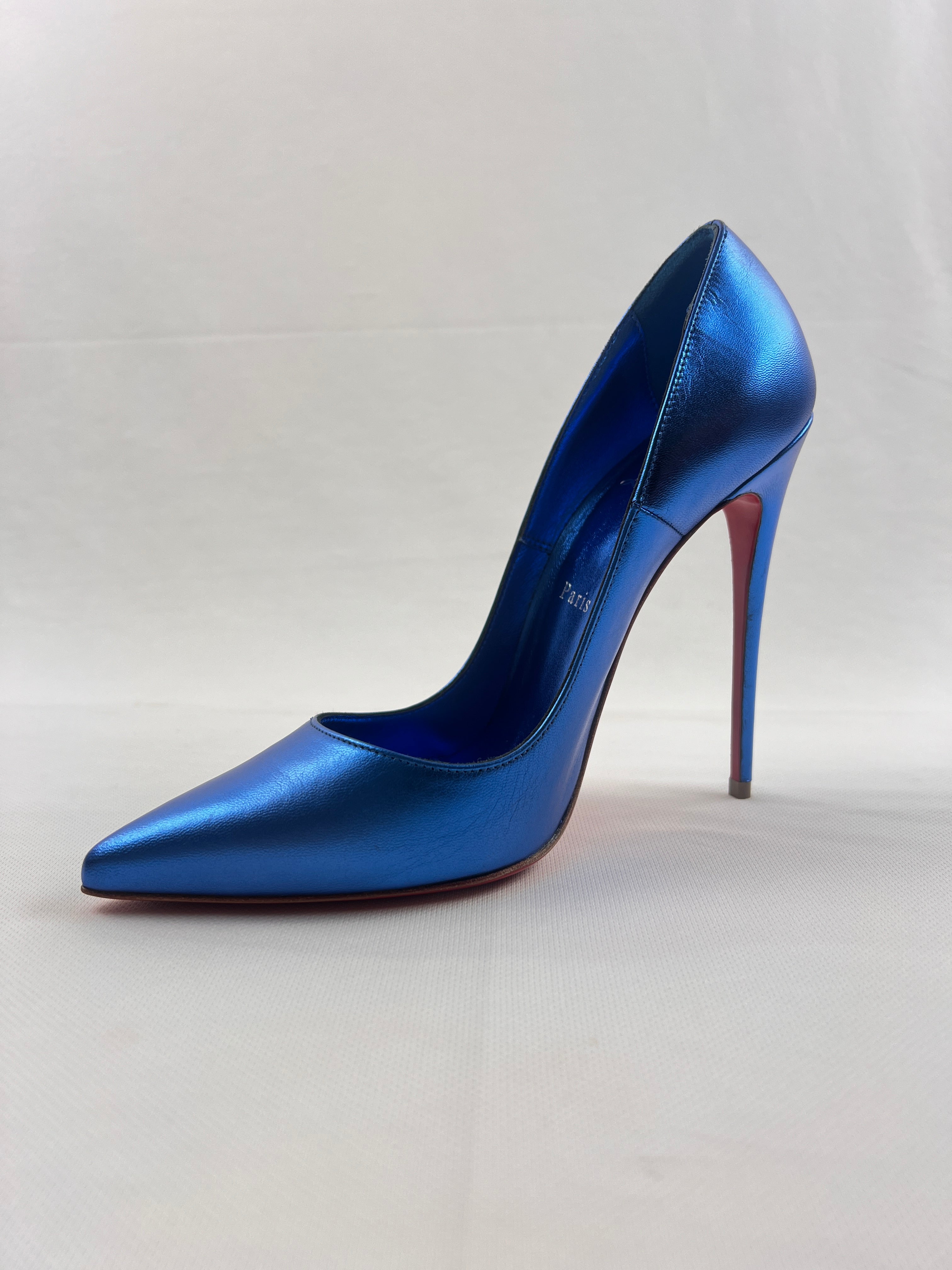 So Kate Metallic Blue 100mm Pumps