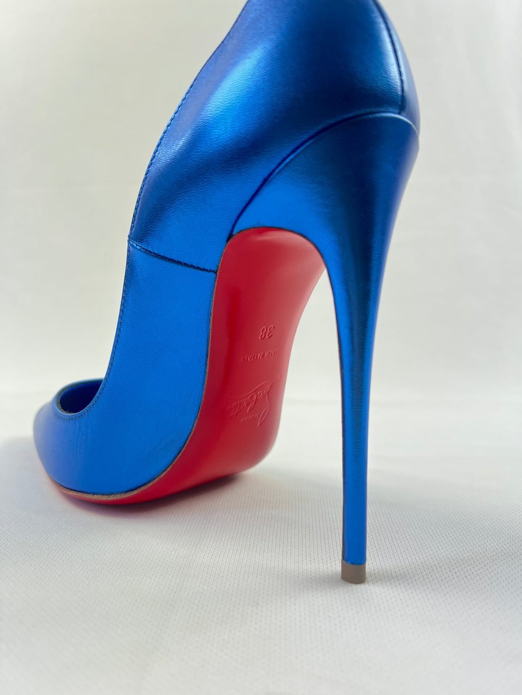 So Kate Metallic Blue 100mm Pumps