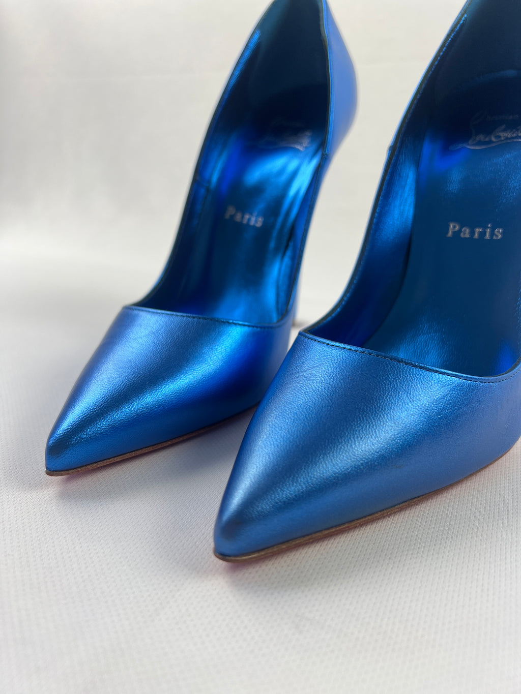 So Kate Metallic Blue 100mm Pumps