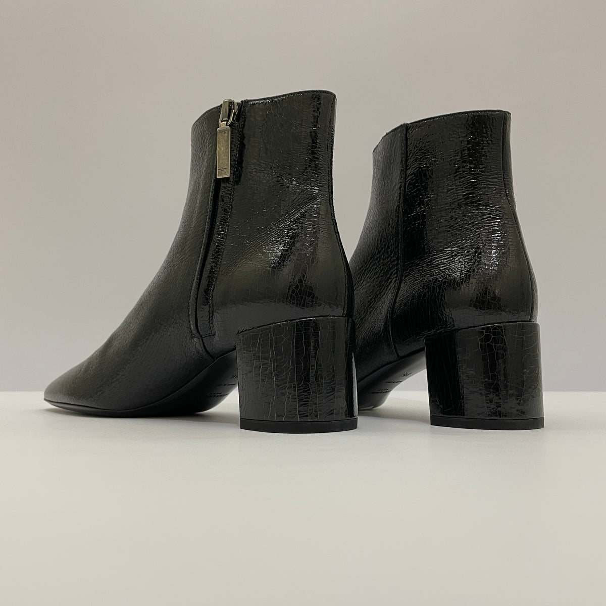 Saint Laurent - Botines Negros de Cuero