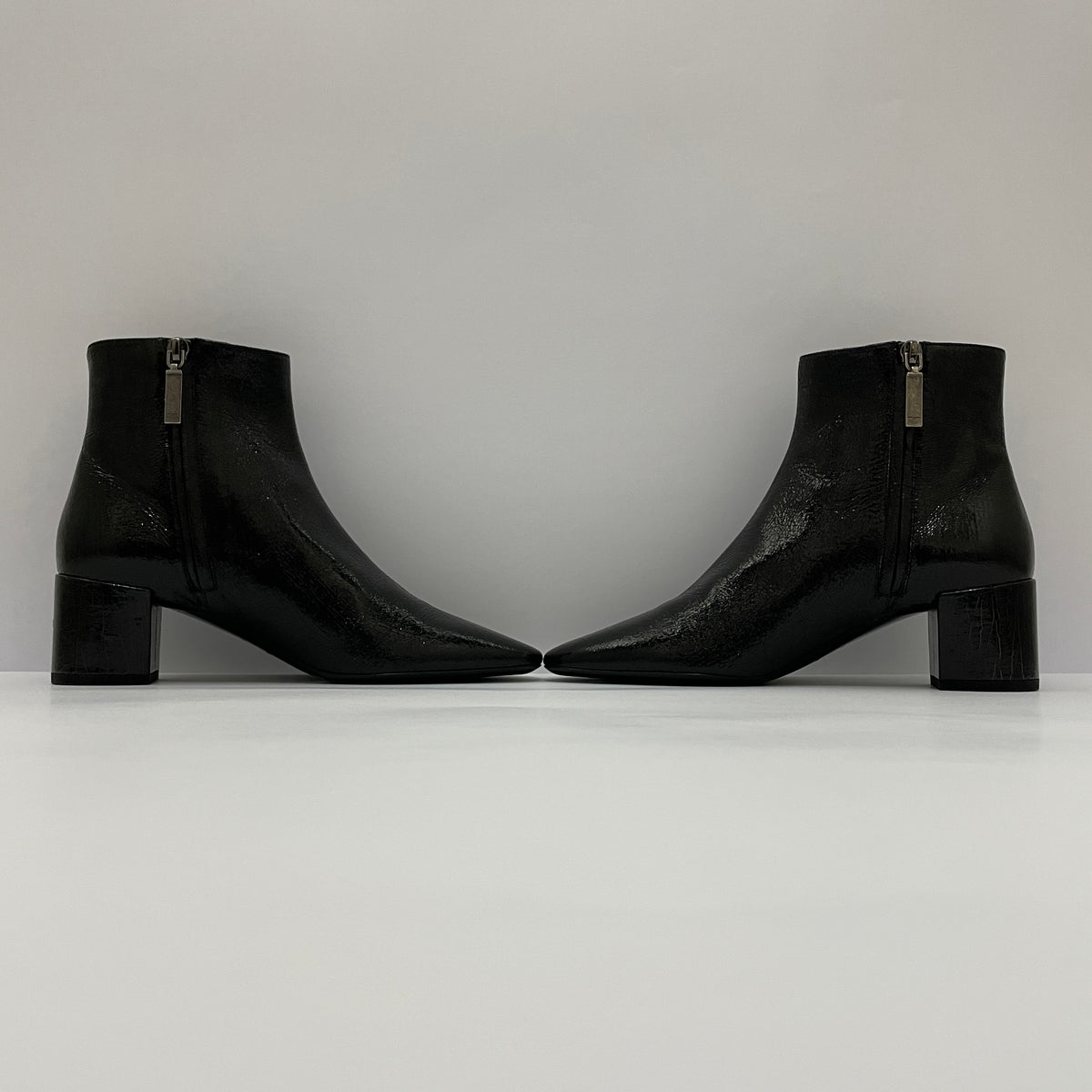 Saint Laurent - Botines Negros de Cuero
